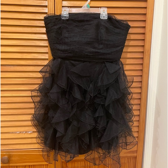NWOT ZARA STRAPLESS RUFFLED TULLE MINI DRESS - Picture 10 of 10